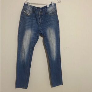 Diesel Blue Straight waykee Jean Faded Wash mens 32X34 casual office western Y2K